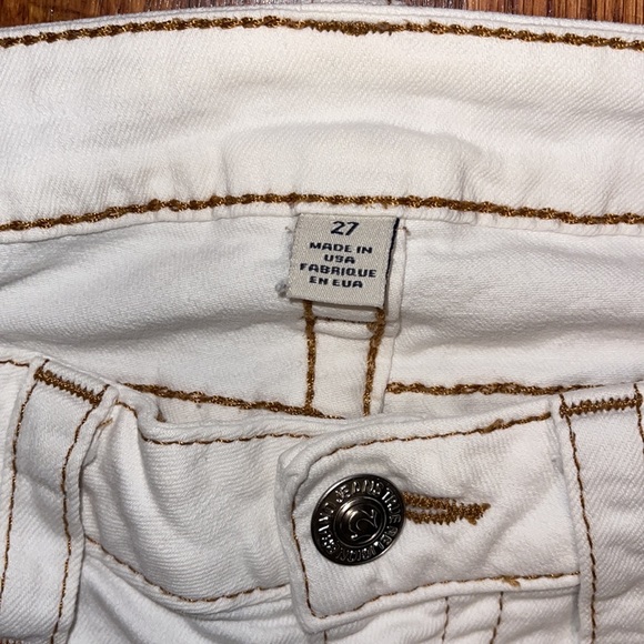 True Religion- White Straight Leg Size 27 - Picture 4 of 8
